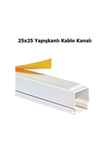 25X25 Yapışkanlı Kablo Kanalı 50 Metre