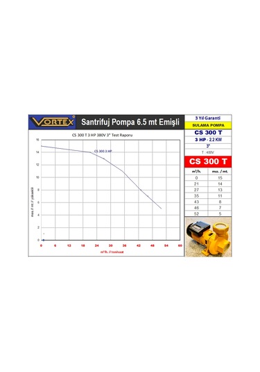 Vortex Cs 300 T 3 Hp 380V Sanayi 3"