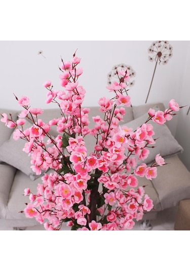 Yapay Ağaç Pembe Japon Kiraz Çiçeği Bahardalı Ağacı Sakura Çiçeği