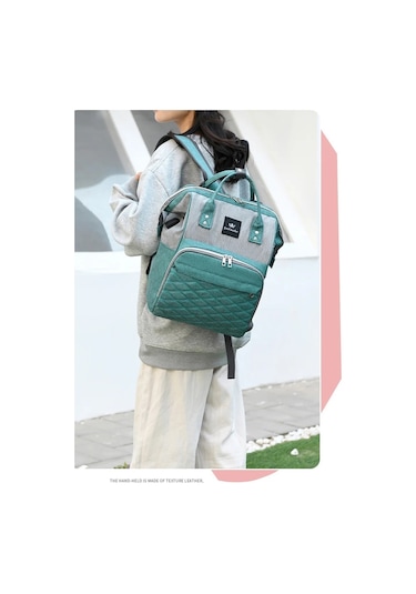 Jialan Anne Çantası Çok Fonksiyonlu Anne Ve Bebek Çantası Elmas Yeşil