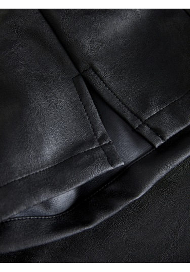 Kadin Suni Deri Etek - Sif - 12278940 Black