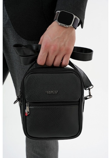 Cambridge Polo Club Siyah Suni Deri Erkek El Çantası - Plevr50132 Çok Renkli