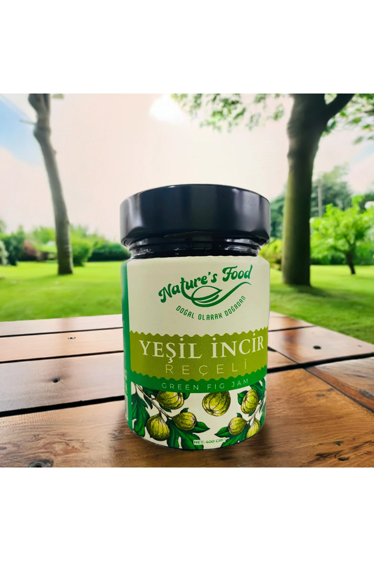 Yeşi İncir Reçeli 400gr %65 Yeşil İncir, Pancar Şekeri, Limon Suyu Koruyucu Katkı İçermez