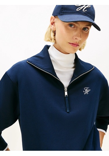 Tommy Hilfiger Th Scrıpt Half Zıp Terry Swtshrt Kadın Mavi Sweatshirt - Ww0ww49470 Mavi Tommy Hilfiger Th Scrıpt Half Zıp Terry Swtshrt Kadın Mavi Sweatshirt - Ww0ww49470 Mavi