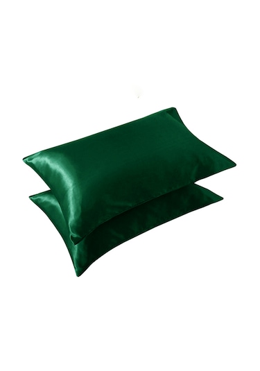 Güzellik Yastığı %100 Ipek Saten 2 Adet Luxury Yastık Kılıfı Yeşi