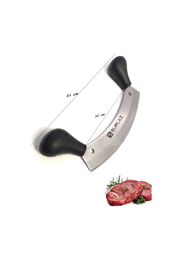Zırh Bıçak Seti Kıyma Bıçağı Pide Kesici Börek Bıçağı Mutfak Bıçak Seti Ahşap - Siyah