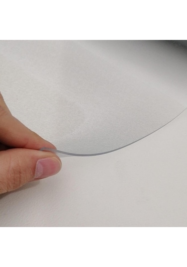 1,2 Mm Renksiz Buzlu Şeffaf Pvc Kalın Koruyucu Masa Örtüsü Cam / Lake / Mermerde Yapışma İzi Yapmaz
