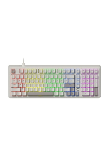 Ak980 Red Switch Kablolu Mekanik Oyun Klavyesi- Rainbow Aydınlatmalı - Retro