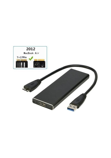 Apple Uyumlu MacBook Ssd Kutusu 2012 7+17 Pin