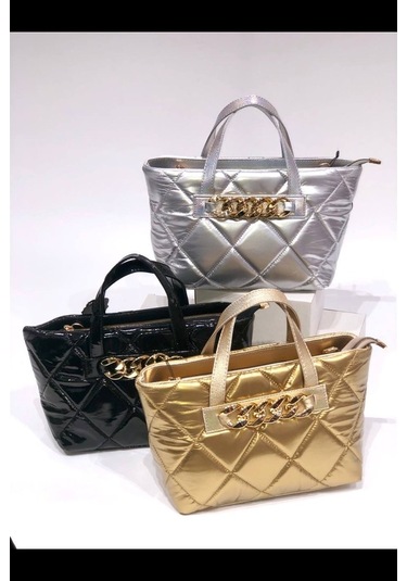 Sentt Orta Boy Rugan Zincirli Çanta