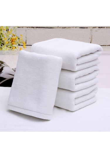 Beyaz El Yüz Havlusu 10 Adet, %100 Pamuk 250 Gram