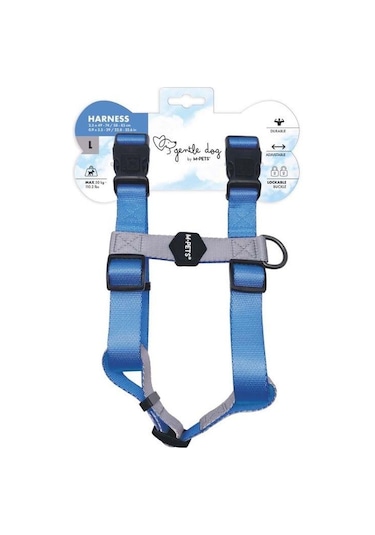 M-pets Gentle Köpek Göğüs Tasması Mavi L Mavi
