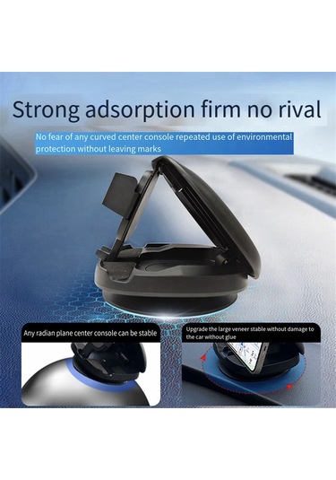 Otomobil Telefon Tutucu 360 Derece Dönebilen Telefon Tutucu Mat Siyah
