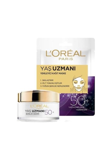 L'Oreal Paris Paris Yaş Uzmanı Yenileyici Kağıt Maske 50+