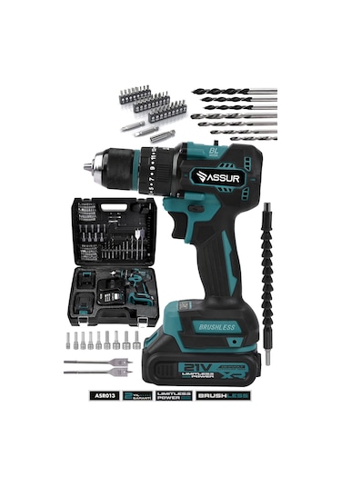 Assur ASR013 Şarjlı Matkap Akülü Vidalama Mavi