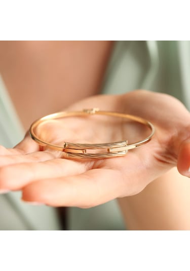 Altın Kaburga Kelepçe Iki Sıra Burgu Form N11.4809