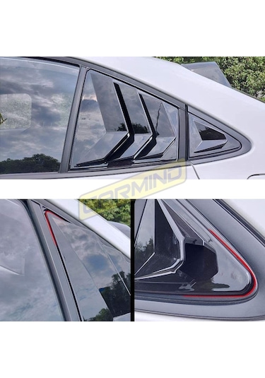 Toyota Corolla Uyumlu Kelebek Cam Vizörü Piano Black 2019-2021