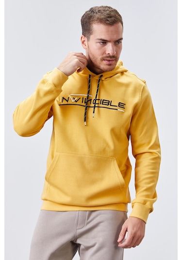 Tommy Life Hardal Kanguru Cep Standart Kalıp Kapüşonlu Erkek Sweatshirt - 87883 HARDAL