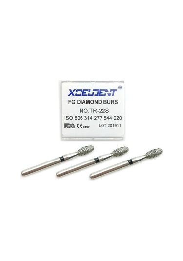 10 Adet 1.6mm Diş Yüksek Hızlı Burs Yüksek Hızlı El Aleti Türbin Elmas Matkap Parlatma Diş Hazırlama Bur Tr-22s