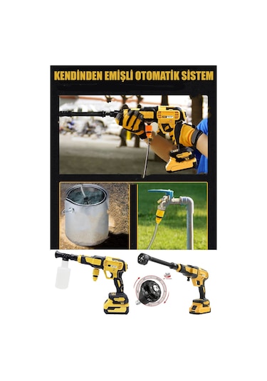 Staxx MK910 21500WH Basınçlı Oto Bahçe Yıkama Akülü İlaçlama Makinesi