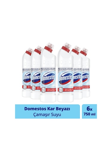 Domestos Yoğun Kıvamlı Çamaşır Suyu Kar Beyazı 6 x 750 ML