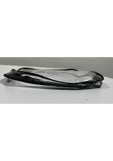 Hangfox Siyah Orta Boy Pvc Şeffaf Organizer Çanta - Su Geçirmez, Kauçuk Çekmeceli, Makyaj-seyahat-eşya Saklama Çantası Siyah