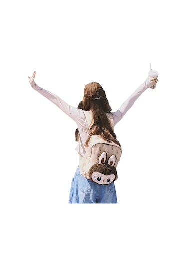 Labu Peluş Bebek Sırtçantası Kahverengi