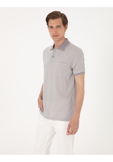 Pierre Cardin Erkek Gri Tişört 50307848-vr024 Gri