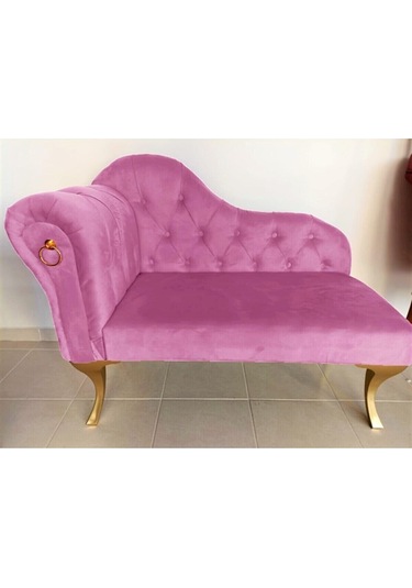 Modern Köşe Koltuğu Alda Josefin Puf Bench Pembe