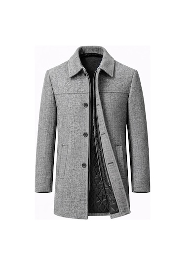 Classics Men Claassics Men Erkek Regular Fit Kaşe Kaban Ceket - 7531 Gri