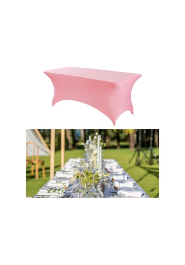 Homyl Katlanır Masa Için Örtüsü Spandex Satıcı Düğün Doğum Günü Pembe