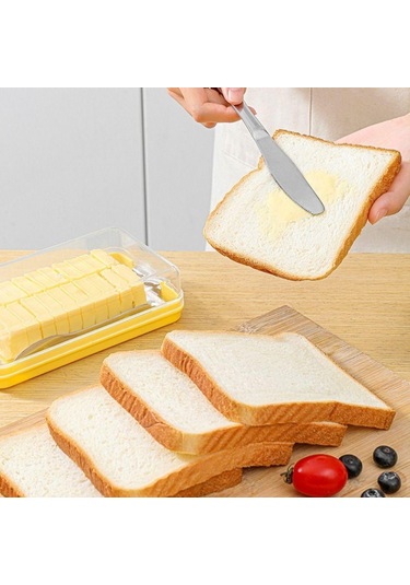 Kapaklı Tereyağı Kesici Saklama Kutusu Kapaklı Peynir Pişirme Saklama Kullanışlı Tereyağı Kabı Diğer