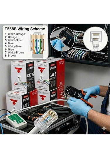 305m Cat6 Cat 6 Kablo - 23 Awg - Ethernet İnternet Kablosu Cat 6e 39215218