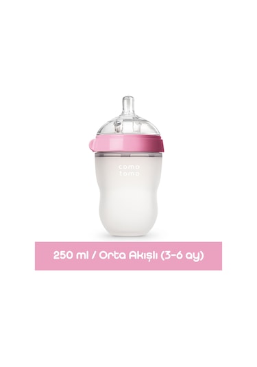 Comotomo Antikolik 3-6 Ay Silikon Biberon 250 ML - Pembe