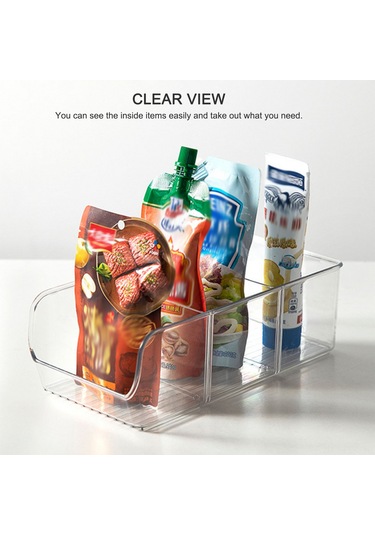 Padalink Pet Materyal Açık Renkli Yemek Depolama Kutusu, Bölümlü Ve Yığılabilir Mutfak Organizatörü Şeffaf