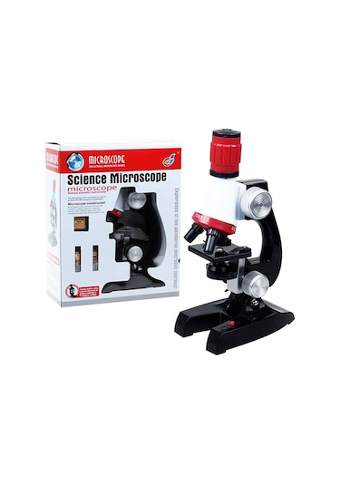 Microscope mikroskop öğrenci seti 21cmx7,5cmx12cm  LED 100X, 40