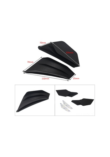 Suofeng Evrensel Motosiklet Kanatçık Seti - Abs Malzeme, 132x70x25mm, Siyah/kırmızı/mavi