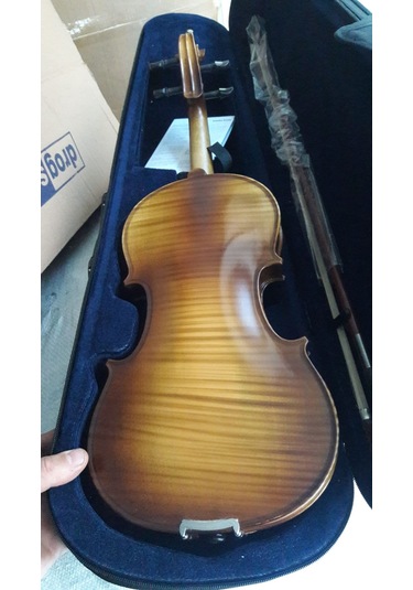 Swing Sv-444 Mat Cila Komple Abanoz Aksamlı-4/4 Tam Boy Keman Set