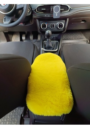 Yumuşak Peluş Kol Dayama Kolçak Minderi Sarı