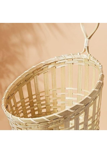2'li Set Bambu Sepet Asılabilir Düzenleyici MeridyenDukkan 20x57x