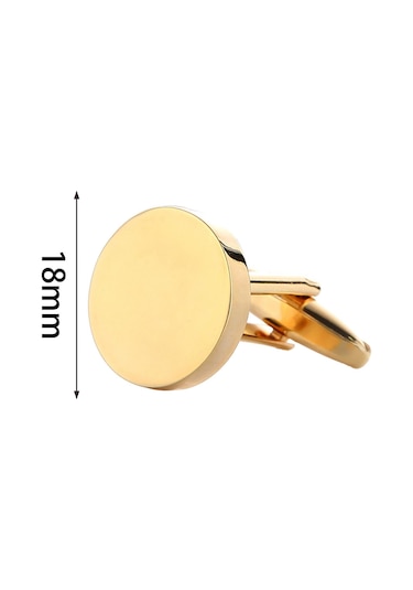 Suntek Erkek Kol Düğmeleri Yuvarlak Kol Düğmeleri Düğün Altın Gül