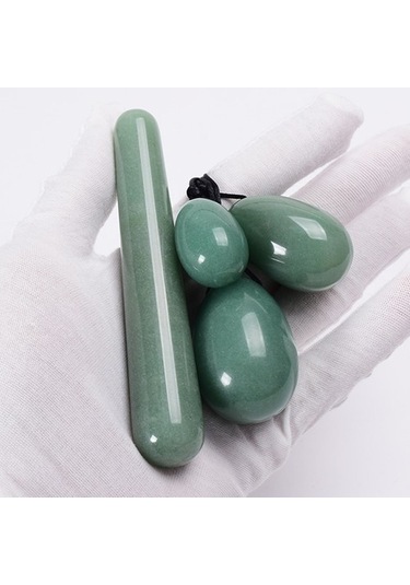 4 Adet Yeşim Yoni Yumurta Masaj Değnek Hediye Kutuları Set Doğal Kristal Matkap Aventurin Topu Kegel Egzersiz Aracı Pelvik Taban Kas Vajinal 5b7xlw Çok Renkli