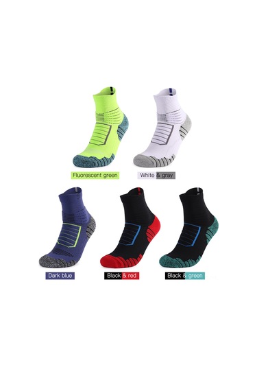 Qingmipy M34-39 Numara Lacivert Basketbol Çorabı - Konforlu, Nemi Emici, Soluklu Ve Kaymaz Altı Koyu Mavi