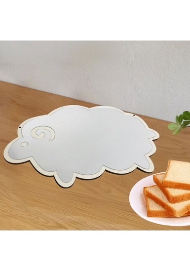 Pazly Vintage Suntek Oymalı Koyun İskandinav Duvar Dekoratif Akrilik Dz Diğer