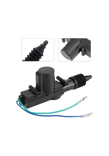 Yuntech01 12v Dc Otomobil Kapı Kilidi Aktüatörü - 2 Telli Motor, Su Geçirmez, Yüksek Dayanıklı Plastik, Tam Teçhizat Setiyle Siyah