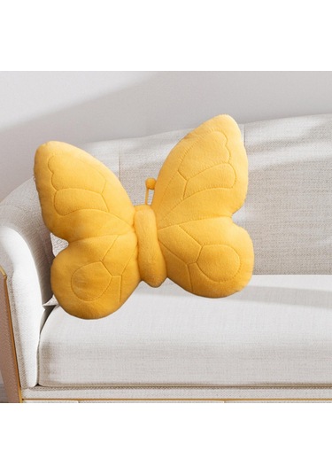 Suntek Kelebek Şeklinde Yastık Hediyesi Rahat Sevimli Yatak Sarı