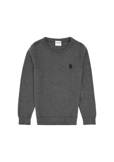 U.s. Polo Assn. Erkek Çocuk Gri Melanj Kazak /triko 50315586-vr086 Gri Melanj