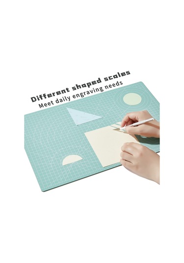 Aubyhe 2101 A3 Boyutlu Pvc Kesim Matı - Çift Taraflı, Dayanıklı, Temizlenebilir - Gri Yeşil Seçeneği Var