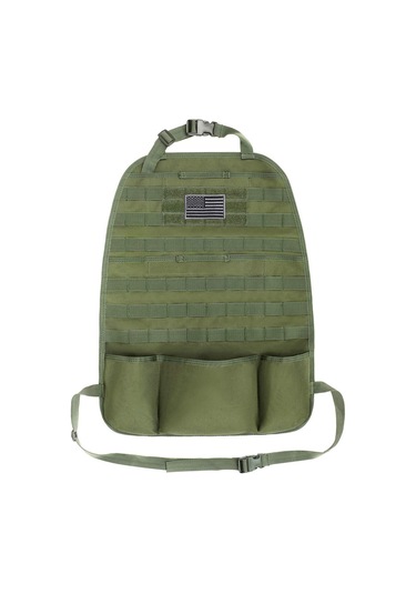 Yifomall Askeri Yeşili 1000d Nilon Araba Arka Koltuk Organizörü - Molle Çiftlik, İpad Ve Çeşitli Eşyalar İçin Sağlam Depolama Çantası