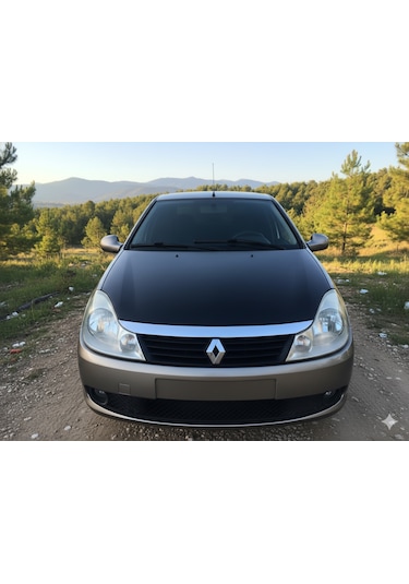 Renault Symbol 2006 2008 Tam Kaput Maskesi Mat Siyah Suni Deri, Şık Ve Koruyucu Tasarım 1 Adet
